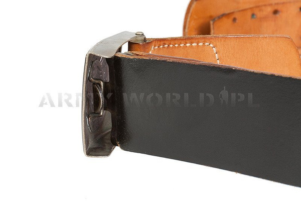 Military Leather Gala Belt Bundeswehr Original Demobil SecondHand