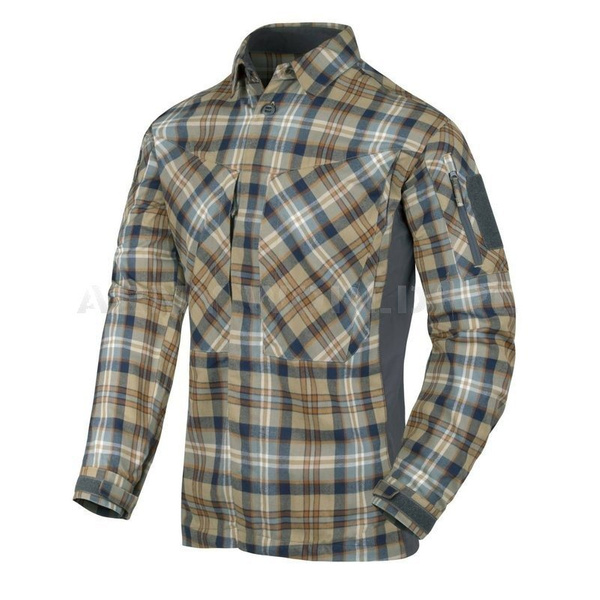 Koszula Taktyczna MBDU Flannel® Długi Rękaw Helikon-Tex Timber Olive Plaid (KO-MBD-PO-PF)