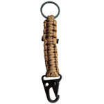 Paracord Carabiner Keychain + Fire Starter JB Tacticals Brown