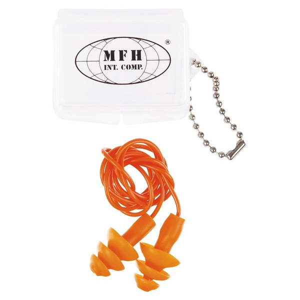 Earplugs With Case MFH Orange (28711)