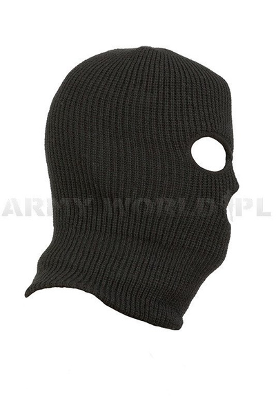 Military Balaclava Warmed Mil-tec Black Paintball ASG QUAD New