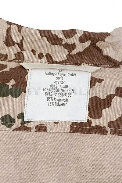 Bluza Pustynna Tropentarn / Wustentarn Wojskowa Bundeswehr Oryginał Demobil BDB