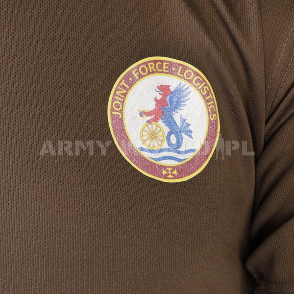 T-shirt Termoaktywny Coolmax Joint Force Logistics Brązowy Oryginał Demobil DB