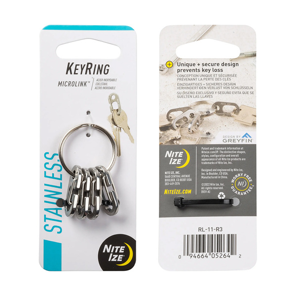 Kółko Do Kluczy KeyRing MicroLink Stalowe Nite Ize Srebrne (RL-11-R3)