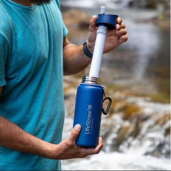 Butelka Z Filtrem Go Stainless Steel 0,7l LifeStraw Medium Blue