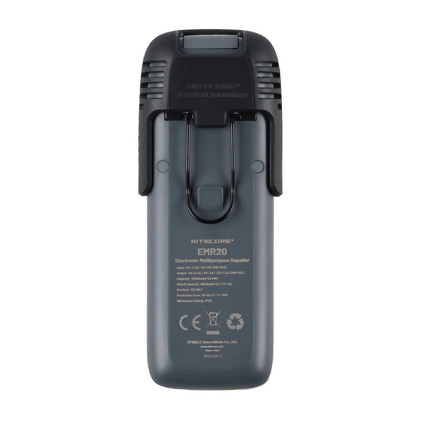 Bezprzewodowy Odstraszacz Na Komary EMR20 2w1 Nitecore Czarny (NC-EMR20)