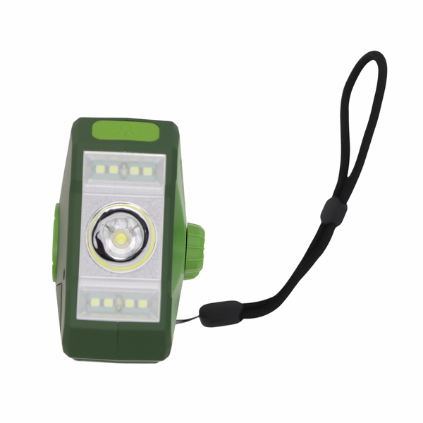 Radio Awaryjne Solarne z Latarką, Lampką LED, SOS i Powerbankiem JB Tacticals Zielone (JB-03)