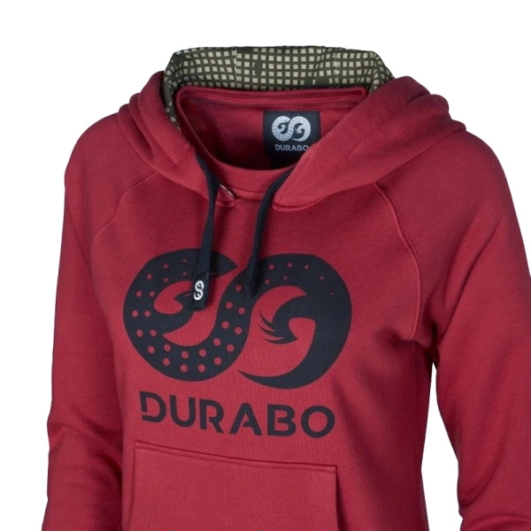Bluza Damska Z Kapturem Outdoorowa Super Hoodie Max Durabo Beetroot Red