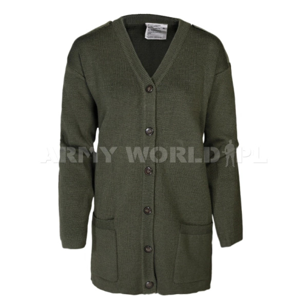Sweter Rozpinany Brytyjski Damski Olive Oryginał Nowy