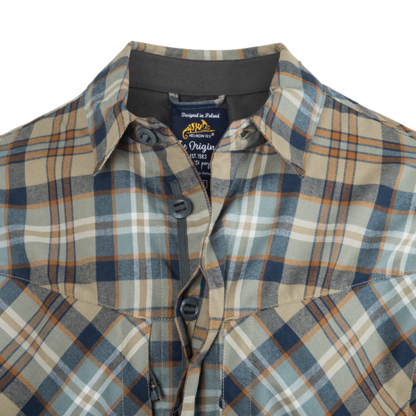 Tactical Shirt MBDU Flannel® Long sleeve Helikon-Tex Slate Blue Checkered (KO-MBD-PO-C0)