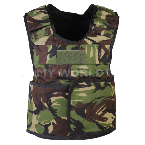 Kamizelka Ochronna Brytyjska DPM Woodland Na Wkłady Balistyczne Oryginał Demobil DB