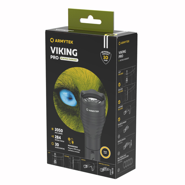 Hand Torch Armytek Viking Pro Magnet Warm 2050 lm Black (F07701W)