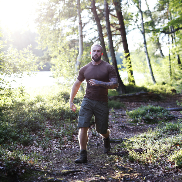 T-shirt Wojskowy Bundeshwehr Hexonia Brązowy Oryginał Nowy