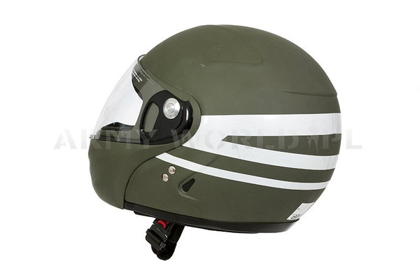 Kask Motocyklowy Włoski Otwierany Model II Olive Oryginał Demobil 