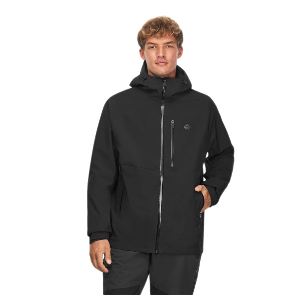 Kurtka Przeciwdeszczowa Męska Hardshell Alpinus Gedu Czarna (NQ11680)