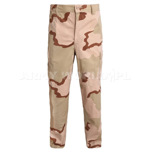 Military Desert Trousers US Army 3-Color Ripstop Original New