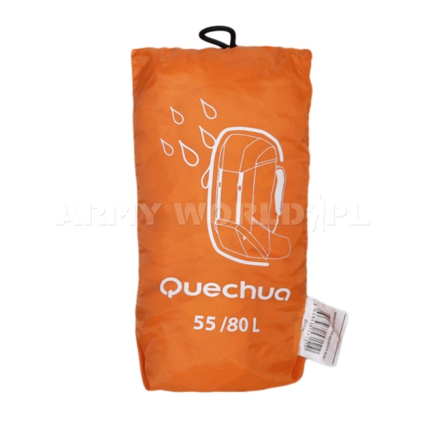 Pokrowiec Na Plecak Przeciwdeszczowy Quechua 55-80L Pomarańczowy Oryginał Demobil BDB