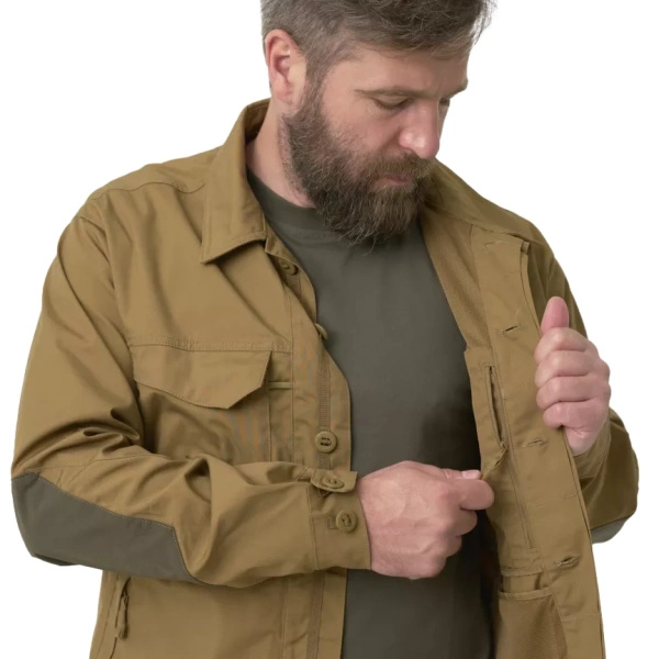 Koszula WOODSMAN Długi Rękaw Helikon-Tex Coyote / Taiga Green (KO-WDN-DC-1109A)