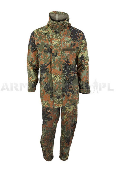 Military Rainproof Set Gore-tex Bundeswehr Flecktarn Original Demobil