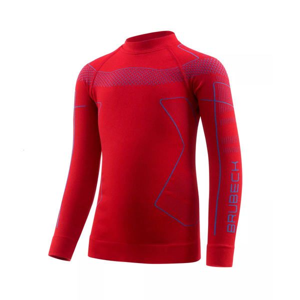 Bluza Termoaktywna Dziecięca Thermo Kids Brubeck Czerwono/ Niebieska (LS1611K)