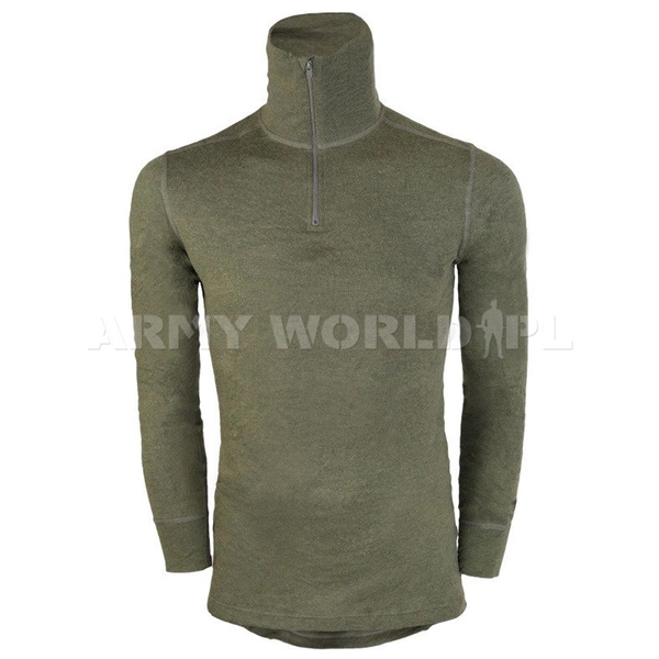 Trikot Wojskowy Holenderski Merino Wool Oryginał Olive Demobil BDB