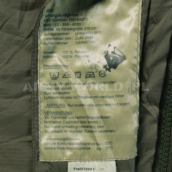 Military Dutch Sleeeping Bag Mummy Type Carinthia Original Used