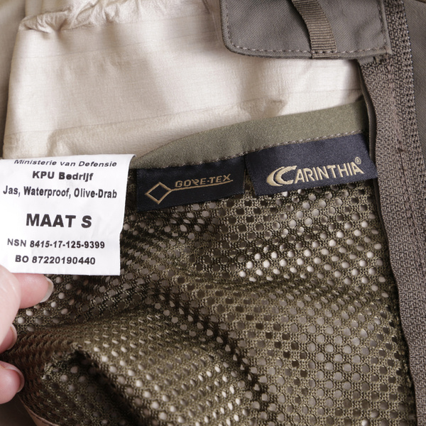 Kurtka Holenderska Przeciwdeszczowa Gore-Tex Carinthia Mk2 Olive Oryginał Demobil II Gatunek