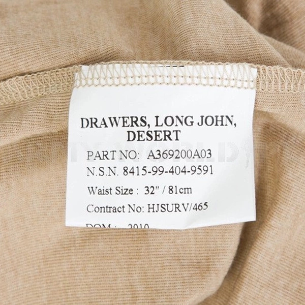 Specialized Undershirt Flame Resistant And Thermoactive Undergarment KERMEL® Orginal Desert Used