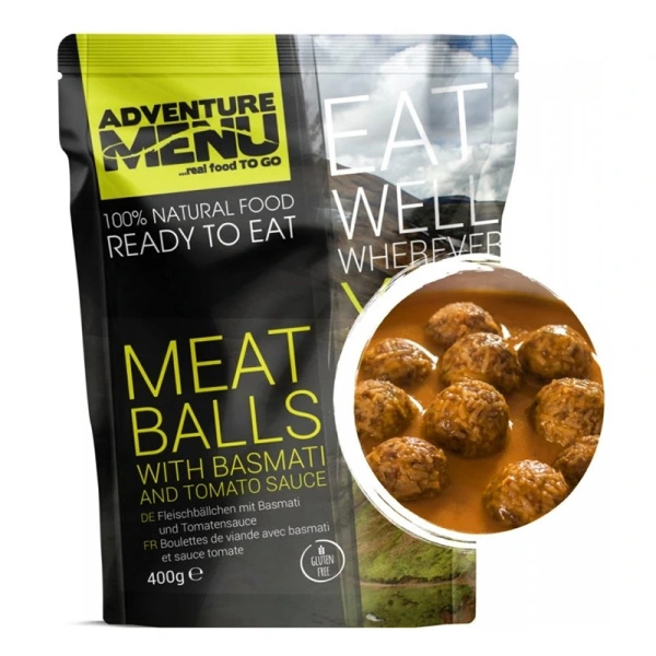 Danie Klopsiki z Ryżem Basmati i Sosem Pomidorowym Adventure Menu 400g
