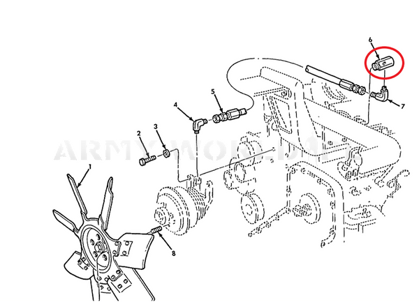 Pneumatic Fan Clutch Air Actuator/ Shutterstat 9M-803 190 Degree M939 Truck