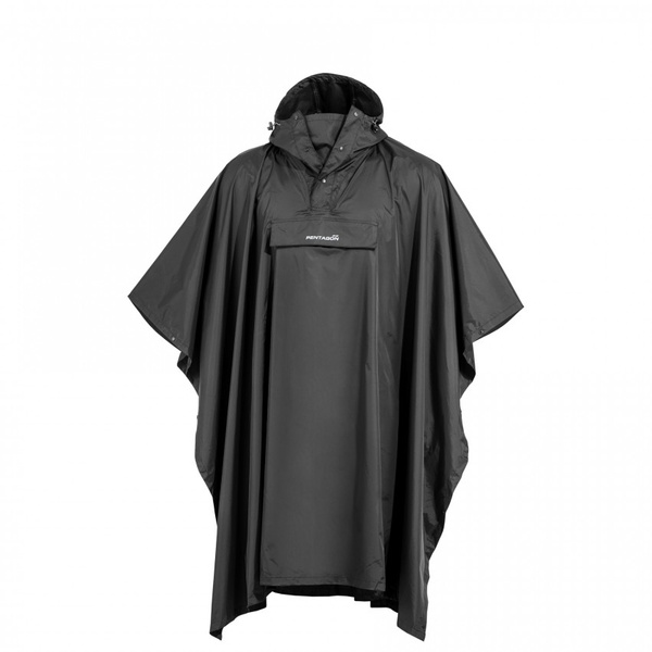 Peleryna Przeciwdeszczowa Cloudburst Packable Rain Poncho Pentagon Czarna (K07018)