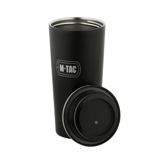 Kubek Termiczny Z Zaworem 450 ml M-Tac Czarny (60053002)