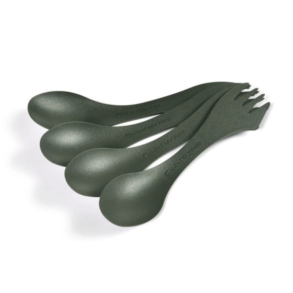 Niezbędnik SPORK BIO Light My Fire 3w1 Zestaw 4 Sztuk Sagegreen