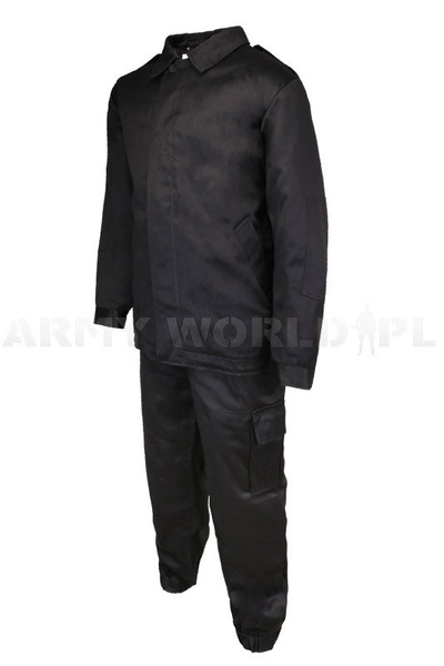 Warmed uniform of the Polish Army Tankman Black 602/MON Set Shirt + Trousers - Original - New