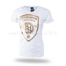 T-shirt Damski Offensive Gold Shield Doberman's Aggressive Biały