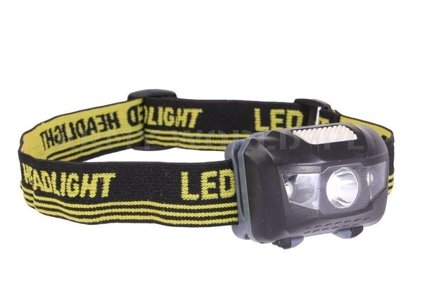 Latarka Wojskowa Czołowa LED Czarno/Szara Demobil DB