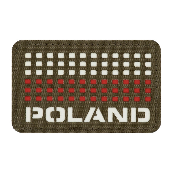 Naszywka Poland Z Flagą 5 x 8 cm Laser Cut M-Tac Ranger Green /White /Red (51006123)