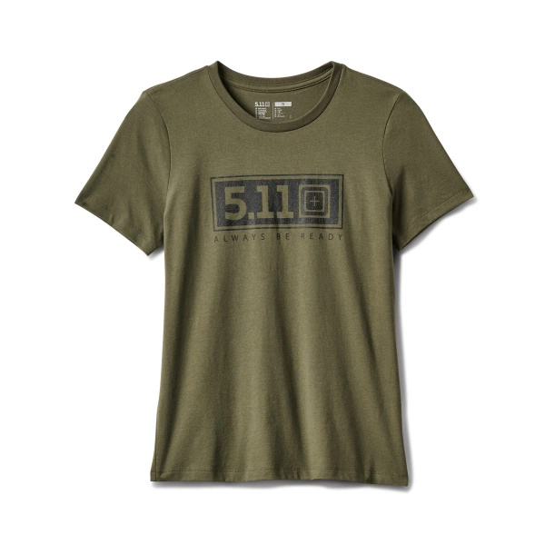 T-shirt Damski Logo Rectangle 5.11 Ranger Green (69226AHI)