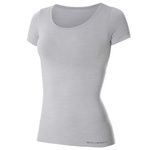 Women's T-shirt Comfort Wool Merino Brubeck Grey