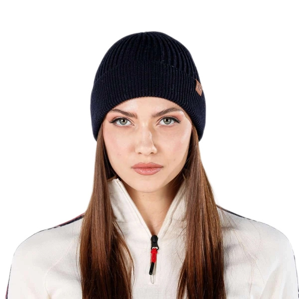 Czapka 100% Wełna Merino (250 g/m²) Icewall Granatowa