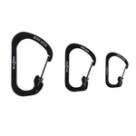 Set5 Of Three Carabiners SlideLock Carabiner Set #2 #3 #4 Stainless Steel Nite Ize Black (CSLC-01-R6)