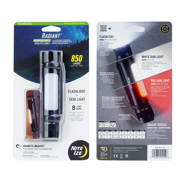 Latarka Akumulatorowa LED Radiant Rechargeable Utility Light 850 lm Nite Ize (RUM1A-01-R7)