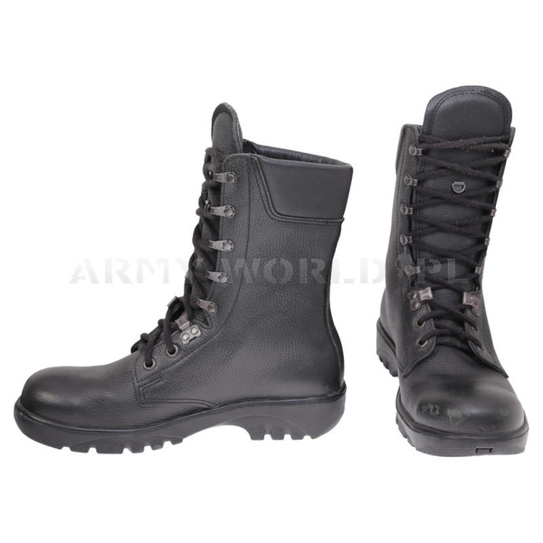 Buty Wojskowe Skórzane Bergmann Czarne Oryginał Nowe
