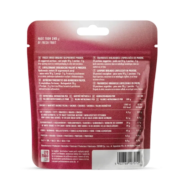 Liofilizowana Malina W Proszku LYOFOOD 50 g 