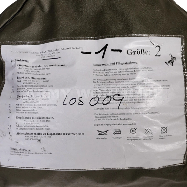 Komplet Żaroodporny Strażacki Oryginał Demobil BDB