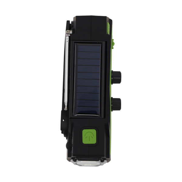 Radio Awaryjne Solarne z Latarką, Lampką LED, SOS i Powerbankiem JB Tacticals Zielone (JB-13)