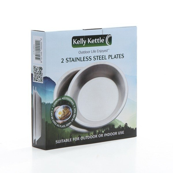 Camping Plate / Bowl Set Stainless Steel Kelly Kettle