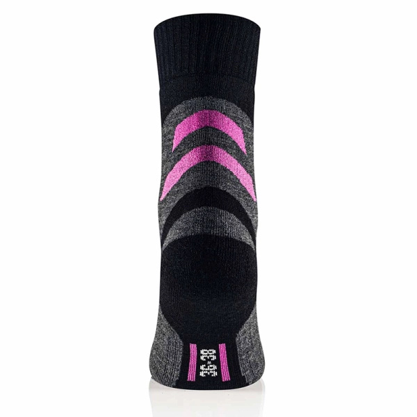 Skarpety Damskie Trekking Merino Brubeck Jasnoszaro / Pomarańczowe (SC5003W )