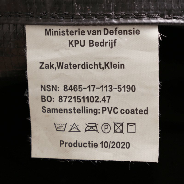 Worek Przeprawowy Podgumowany KPU Ripstop Wojskowy 120 x 60 Czarny Oryginał Demobil DB