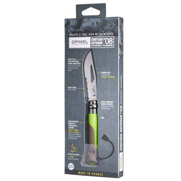 Nóż Składany OPINEL N°8 Outdoor Earth Green (001715)